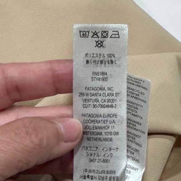 Patagonia Long Sleeve Self Guided Hike Shirt X-Large Tan Vented Ripstop - Picture 11 of 11